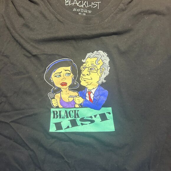Blacklist Jerry Springer Cartoon Tee Black M - Picture 2 of 3